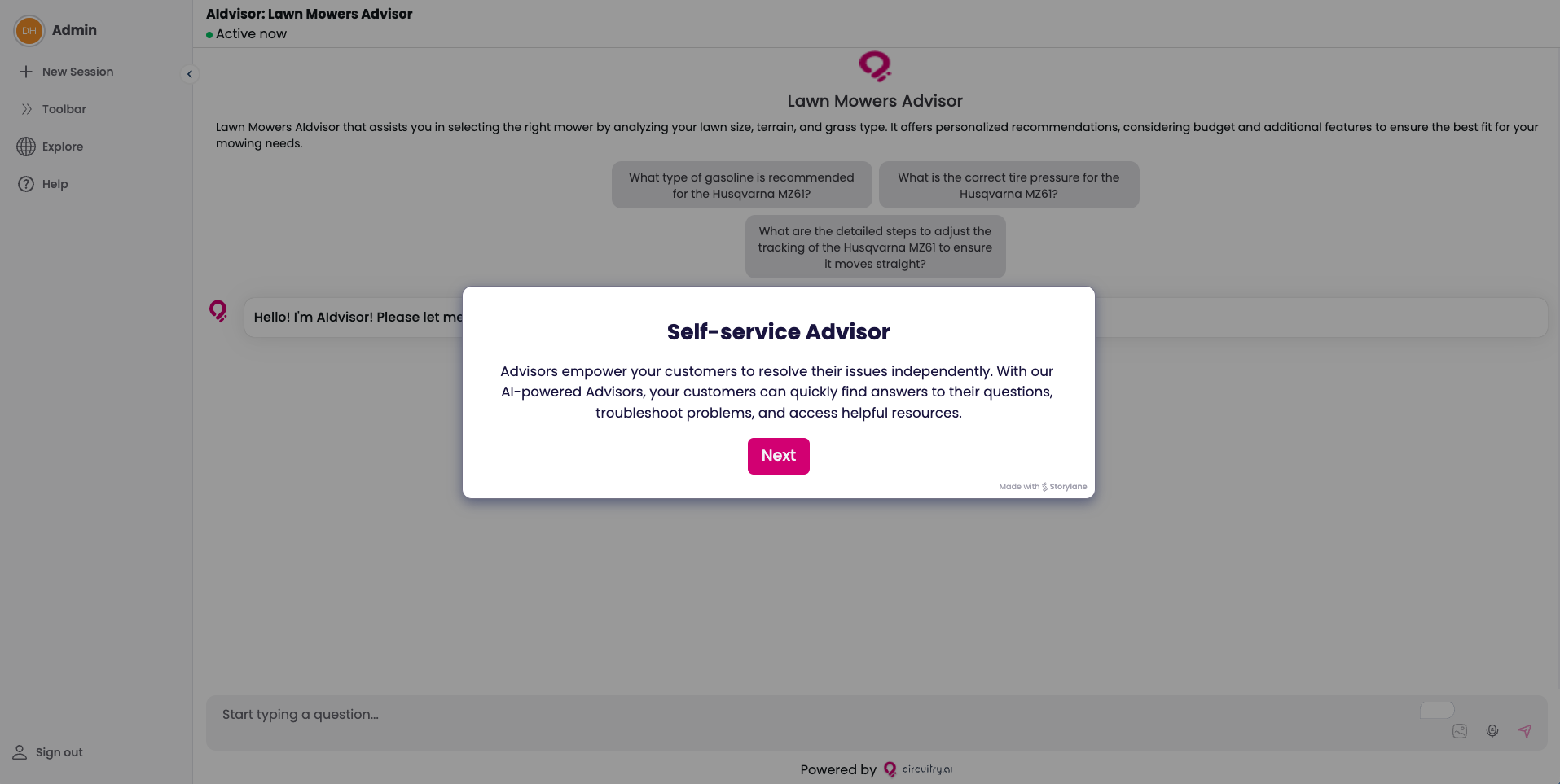 Service AIdvisor for Customer Self Service