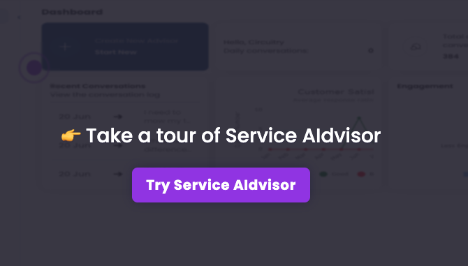 take an interactive demo of Service AIdvisor